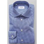 Blaue Karo ETON Slim Fit Hemden aus Baumwolle für Herren Größe XL 