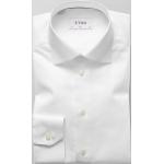 Weiße Unifarbene Langärmelige ETON Kentkragen Hemden mit Kent-Kragen aus Baumwolle für Herren Größe XXL 