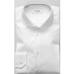 Reduzierte Weiße Unifarbene Langärmelige ETON Herrenlangarmhemden aus Baumwolle Größe XS 