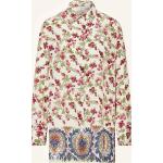 Reduzierte Cremefarbene Blumenmuster Etro Festliche Blusen mit Knopf aus Seide für Damen Größe S 