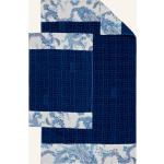 Reduzierte Blaue Blumenmuster Gästehandtücher aus Baumwolle 60x100 
