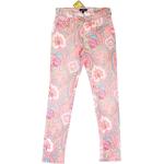 ETRO MILANO skinny jeans Cotton Paisley Print W26 = W25 nude rosé NEW