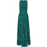 Reduzierte Emeraldfarbene Ärmellose Etro Maxi V-Ausschnitt Sommerkleider mit Reißverschluss aus Seide für Damen Größe S 