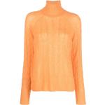 Reduzierte Orange Geflochtene Etro Rollkragen Kaschmir-Pullover aus Wolle für Damen 