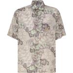 Beige Kurzärmelige Etro Shirts mit Tasche mit Blumenmotiv aus Baumwolle für Herren Größe M für den für den Sommer 