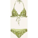 Reduzierte Hellgrüne Etro Triangel-Bikinis aus Polyamid ohne Bügel für Damen Größe XS 