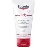 Cremefarbene Parfümfreie Eucerin pH5 Handcremes 75 ml für  empfindliche Haut 