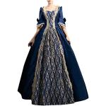 Marineblaue Gepunktete Gothic-Kostüme aus Mesh für Damen Größe 5 XL 