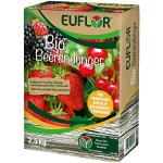 Euflor Bio Beerendünger 2,5kg•Organisch-mineralischer NPK-Dünger 6+3+8 mit 2% MgO – pelletiert•Optimal für Beerenpflanzen sowie Obst•Naturdünger mit Langzeitwirkung •im ökologischen Landbau geeignet