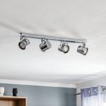 Silberne Moderne Deckenstrahler & LED Deckenstrahler glänzend aus Chrom schwenkbar 