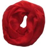 Rote Unifarbene Schlauchschals & Loop-Schals aus Seide für Damen für den für den Sommer 
