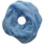 Hellblaue Unifarbene Schlauchschals & Loop-Schals aus Seide für Damen für den für den Sommer 