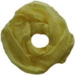Gelbe Unifarbene Schlauchschals & Loop-Schals aus Seide für Damen für den für den Sommer 