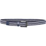 Marineblaue Stretchgürtel Metallic mit Schnalle aus Leder für Damen Länge 105 