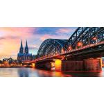 Reduzierte Bunte Panoramabilder mit Köln-Motiv 