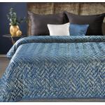 Blaue Moderne Tagesdecken & Bettüberwürfe aus Samt 240x220 