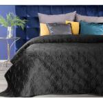 Schwarze Art Deco Tagesdecken & Bettüberwürfe Matte aus Stoff 170x210 