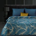 Reduzierte Marineblaue Motiv Eurofirany Tagesdecken & Bettüberwürfe aus Samt 200x200 