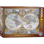 Reduzierte 1000 Teile Eurographics Puzzles mit Weltkartenmotiv 