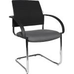 Anthrazitfarbene Freischwinger Stühle aus Kunststoff gepolstert Breite 0-50cm, Höhe 0-50cm, Tiefe 0-50cm 2-teilig 