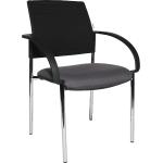 Anthrazitfarbene Konferenzstühle & Besucherstühle aus Stahl gepolstert Breite 0-50cm, Höhe 0-50cm, Tiefe 0-50cm 2-teilig 