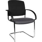 Anthrazitfarbene Freischwinger Stühle gepolstert Breite 0-50cm, Höhe 0-50cm, Tiefe 0-50cm 2-teilig 