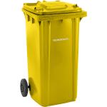 Gelbe Mülltonnen 201l - 300l aus HDPE mit Deckel 