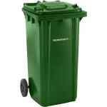 Grüne Mülltonnen 201l - 300l aus HDPE mit Deckel 5-teilig 