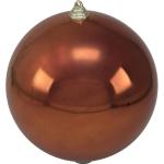 Kupferfarbener Europalms Runder Weihnachtsbaumschmuck glänzend aus Kunststoff 