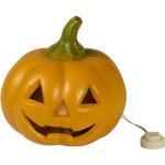 Ockerfarbene Halloween Kürbisse mit Halloween-Motiv aus Kunststoff 