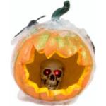 Orange Europalms Halloween Kürbisse mit Halloween-Motiv aus Kunststoff 