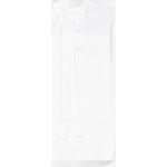 Reduzierte Weiße V-Ausschnitt Festliche Blusen aus Polyamid für Damen Größe M 