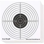 Eva Shop® Premium Zielscheiben 17x17cm - 100er Pack - Luftgewehrscheiben, Zielscheibe für Luftgewehr, Softair und Luftpistole 100 Stück