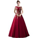 Bordeauxrote Elegante Maxi Lange Abendkleider für Damen Größe XS für die Braut 