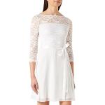 Reduzierte Elfenbeinfarbene 3/4-ärmelige Standesamtkleider mit Reißverschluss aus Jersey für die Braut für Damen Größe L - versandkostenfrei 