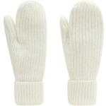 Weiße Strick-Handschuhe Handwäsche für Damen Einheitsgröße für den für den Winter 