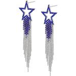 Marineblaue Sterne Sternohrstecker aus Kristall mit Strass für Damen zum Muttertag 