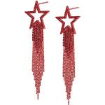 Rote Sterne Sternohrstecker aus Kristall mit Strass für Damen zum Muttertag 