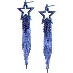 Blaue Sterne Sternohrstecker aus Kristall mit Strass für Damen zum Muttertag 
