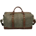 EverVanz Übergroßer Reisetaschen, Wochenend Tasche, Seesack, Vintage Handtasche, Segeltuch Lederbesatz Unisex Schultertasche
