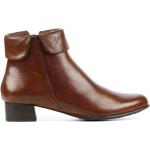 Braune Everybody Ankle Boots & Klassische Stiefeletten aus Leder für Damen Größe 37,5 mit Absatzhöhe bis 3cm 