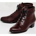 Reduzierte Burgundfarbene Everybody Ankle Boots & Klassische Stiefeletten aus Leder für Damen Größe 42 mit Absatzhöhe 3cm bis 5cm 