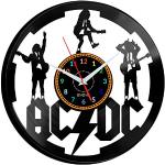 Schwarze AC/DC Schallplattenuhren 