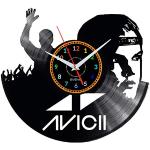 EVEVO DJ Avicii Wanduhr Vinyl Schallplatte Retro-Uhr groß Uhren Style Raum Home Dekorationen Tolles Geschenk Wanduhr DJ Avicii