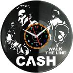 EVEVO Johnny Cash Wanduhr Vinyl Schallplatte Retro-Uhr groß Uhren Style Raum Home Dekorationen Tolles Geschenk Wanduhr Johnny Cash