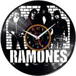 EVEVO Ramones Wanduhr Vinyl Schallplatte Retro-Uhr Handgefertigt Vintage-Geschenk Style Raum Home Dekorationen Tolles Geschenk Uhr Ramones
