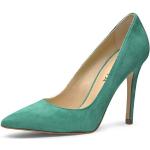 Grüne Evita Shoes ALINA Spitze Pfennigabsatz High Heels & Stiletto-Pumps ohne Verschluss aus Veloursleder für Damen Größe 36 mit Absatzhöhe über 9cm 