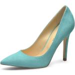 Grüne Evita Shoes ALINA Spitze Pfennigabsatz High Heels & Stiletto-Pumps ohne Verschluss aus Veloursleder für Damen Größe 34 mit Absatzhöhe über 9cm 