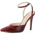 Reduzierte Rote Evita Shoes ALINA Spitze Pfennigabsatz High Heels & Stiletto-Pumps mit Ländermotiv mit Riemchen aus Leder für Damen Größe 34 mit Absatzhöhe über 9cm 