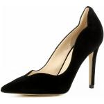 Schwarze Evita Shoes ALINA Spitze Pfennigabsatz High Heels & Stiletto-Pumps ohne Verschluss aus Veloursleder für Damen Größe 34 mit Absatzhöhe über 9cm 
